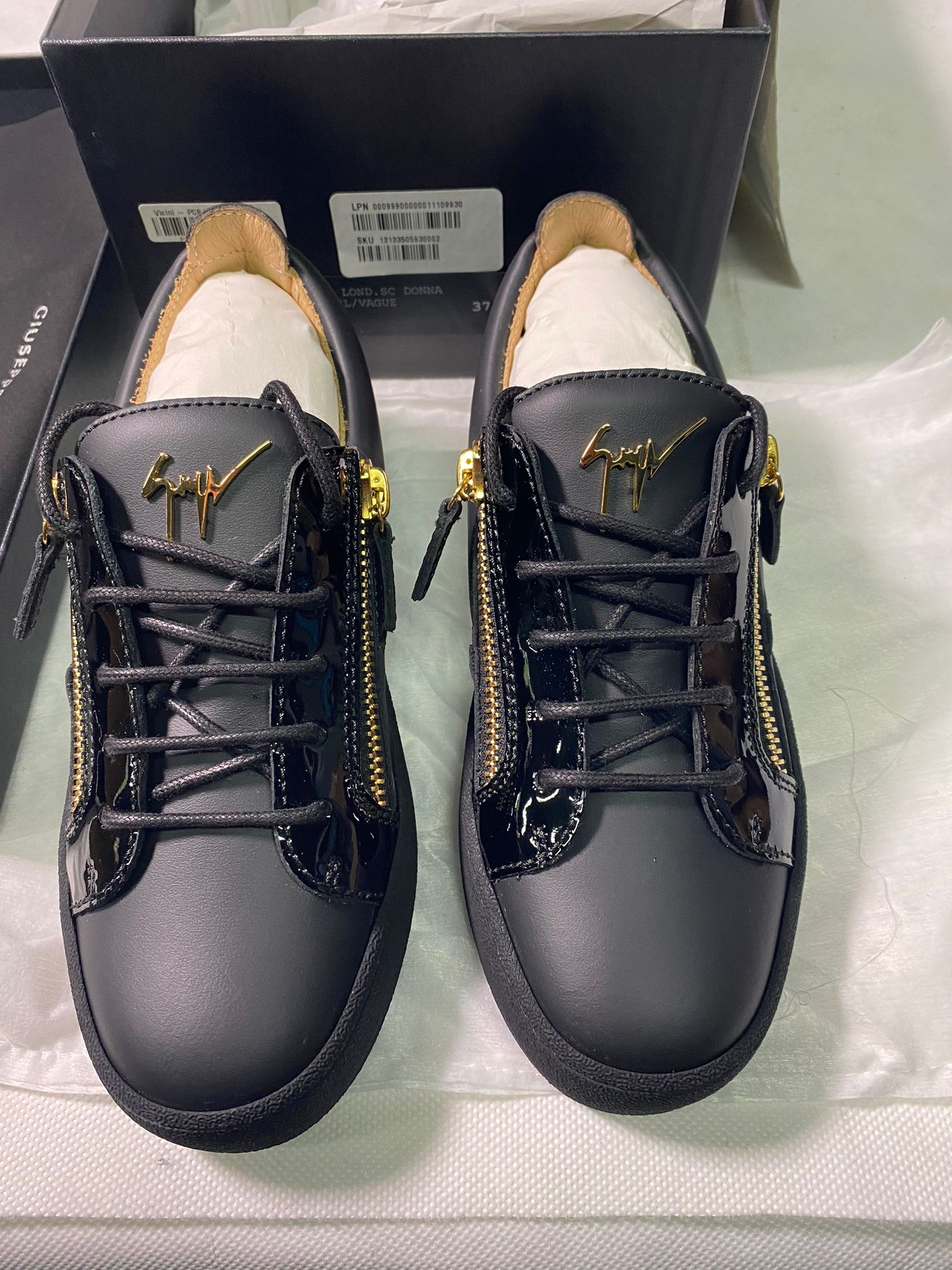 Giuseppe zanotti Logolu Deri Sneaker Ayakkabı Erkek AYAKKABI RU00010